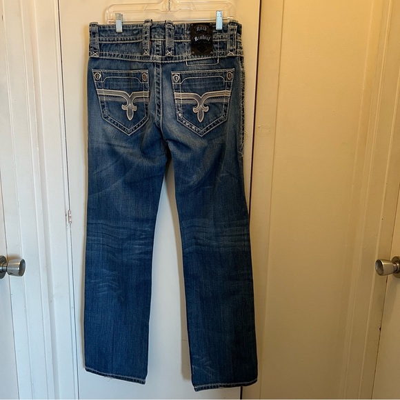 Rock Revival Embroidered Robert Straight Jeans-Size 31 - Picture 2 of 16